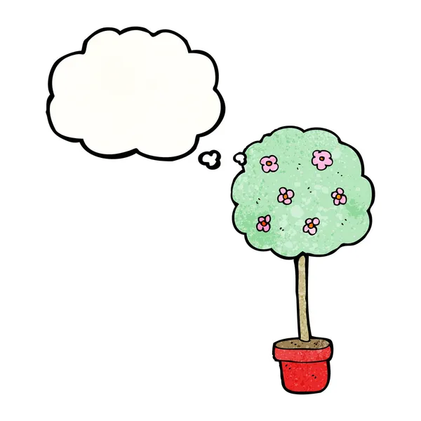 Arbre avec bulle de pensée — Image vectorielle