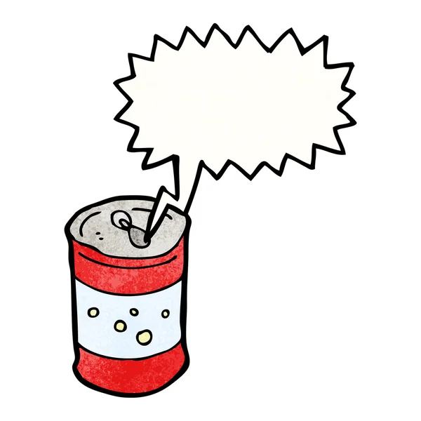 Fizzing lata de refrigerante — Vetor de Stock