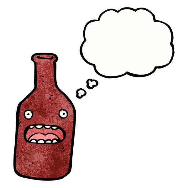Σοκαρισμένος μπουκάλι κρασί — Διανυσματικό Αρχείο