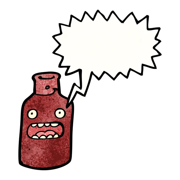 震惊的葡萄酒瓶 — 图库矢量图片