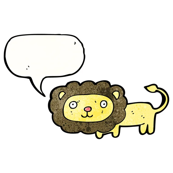 Lion with speech bubble — Stock Vector