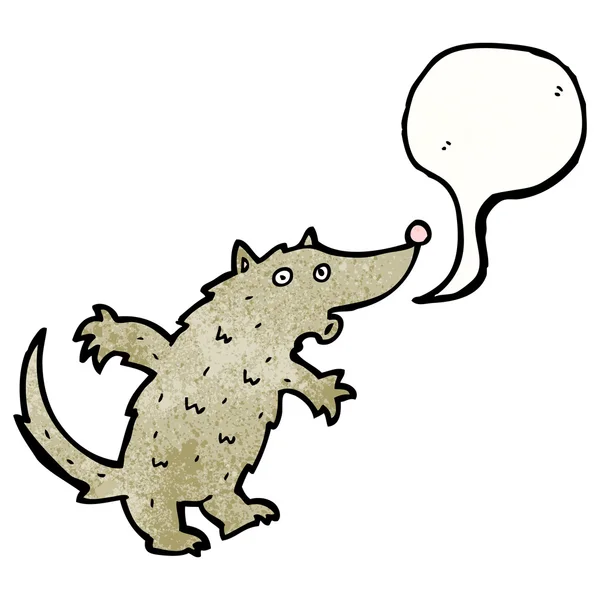 Loup avec bulle de parole — Image vectorielle