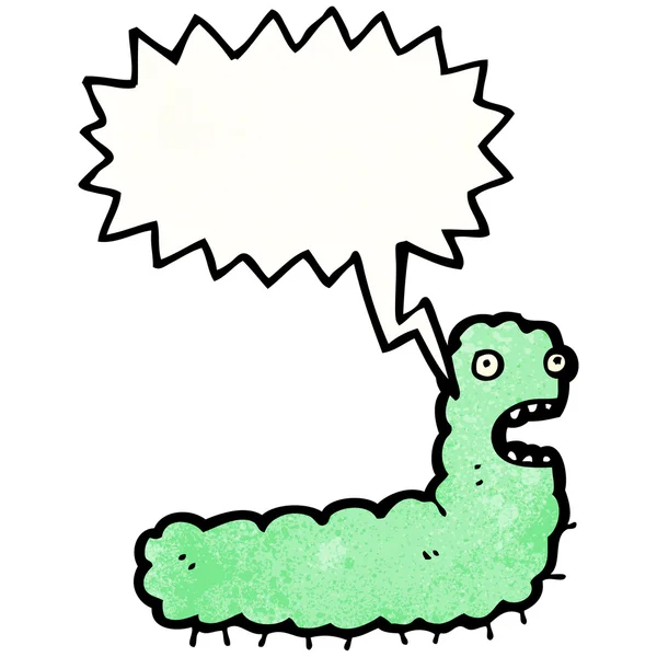 Karikatür caterpillar düşünme — Stok Vektör