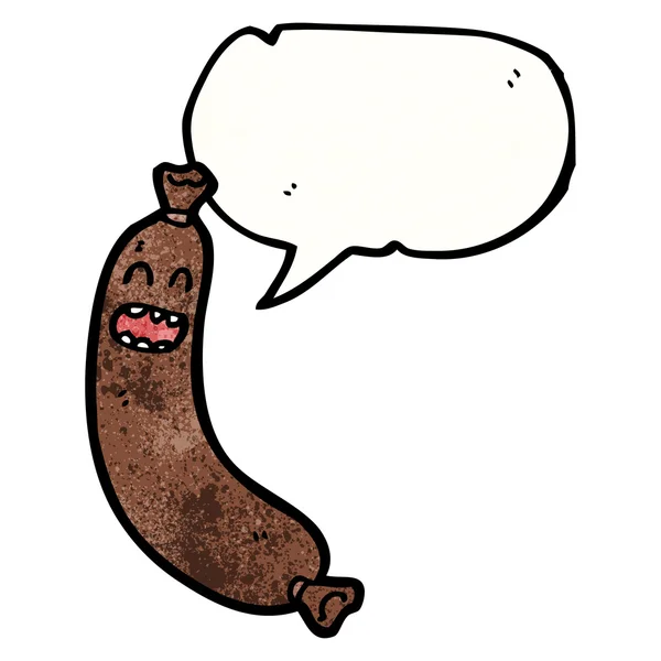 Wiener saucisse dessin animé — Image vectorielle