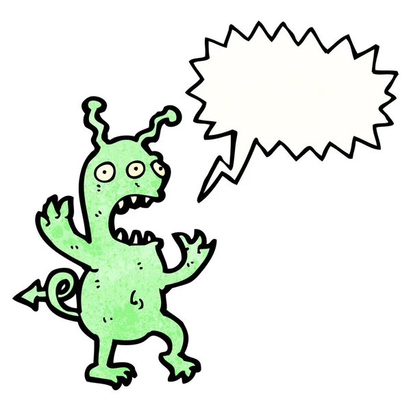 Monstre diable vert — Image vectorielle