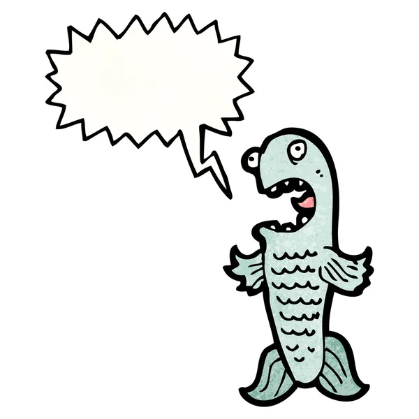Rire poisson dessin animé — Image vectorielle