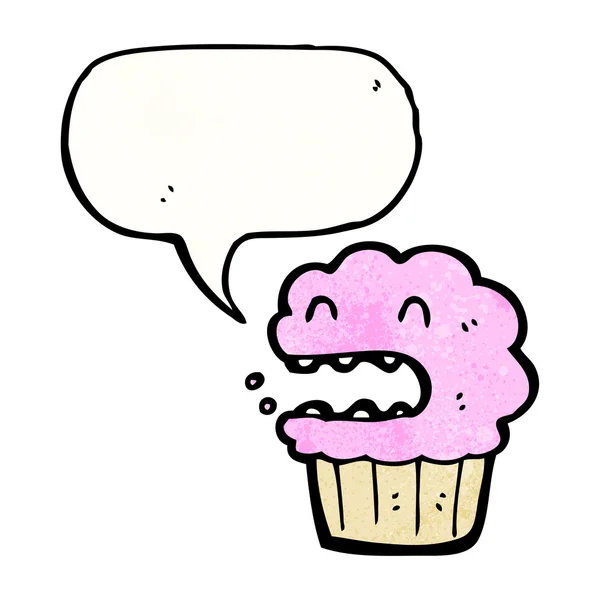 Muffin parlant dessin animé — Image vectorielle