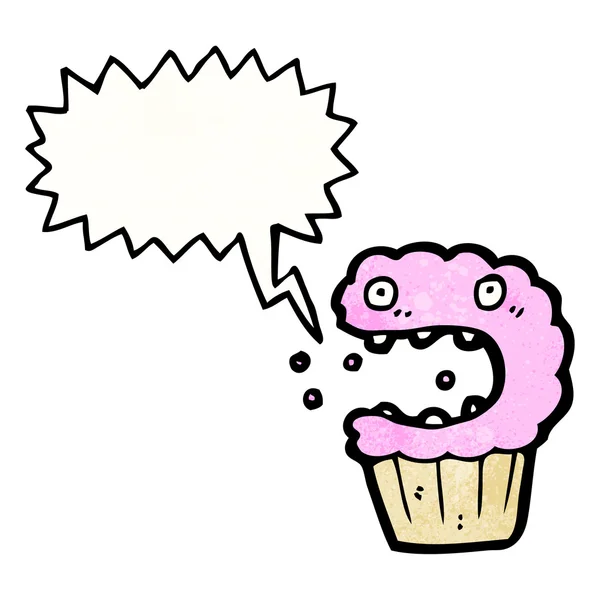 Muffin falando desenhos animados — Vetor de Stock