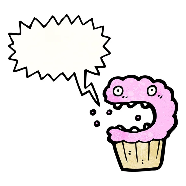 Muffin de dibujos animados hablando — Archivo Imágenes Vectoriales