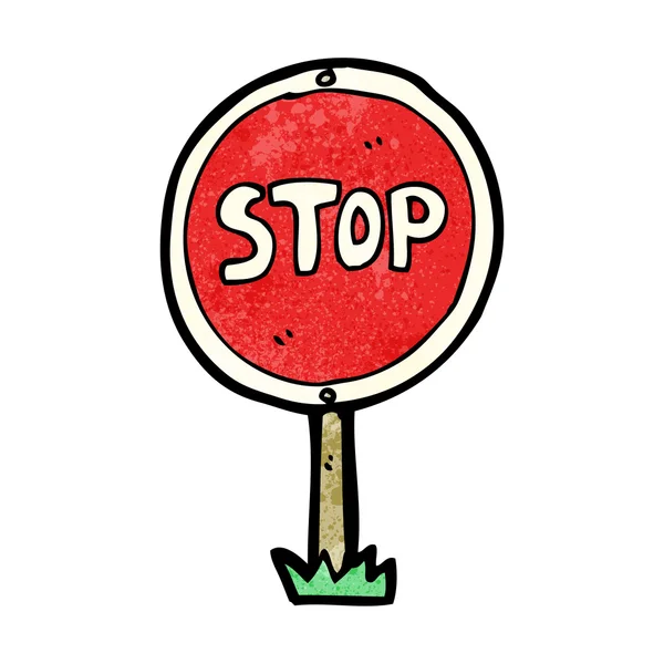 Cartoon stopbord — Stockvector