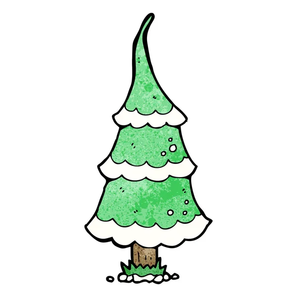 Árvore de Natal nevado — Vetor de Stock