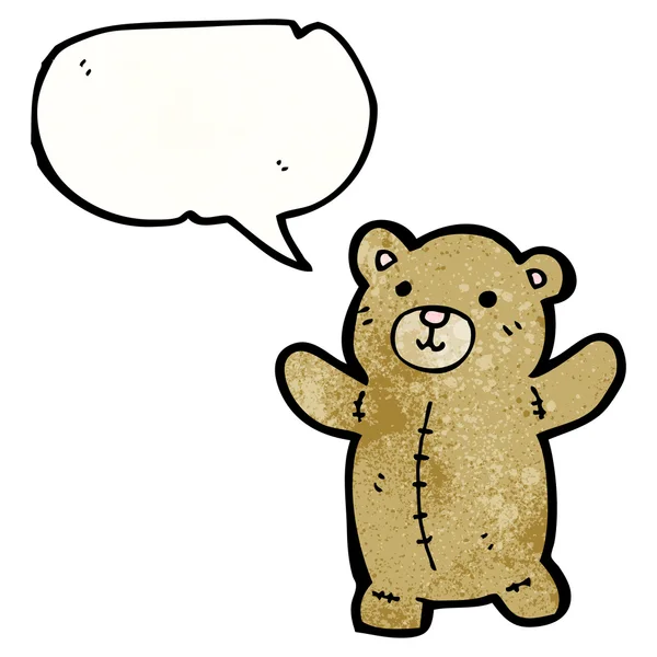 Teddy bear with speech bubble — Stock Vector