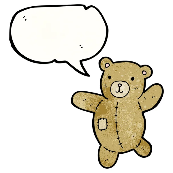 Teddy bear with speech bubble — Stock Vector