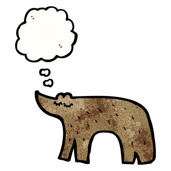 Ours avec bulle de pensée — Image vectorielle