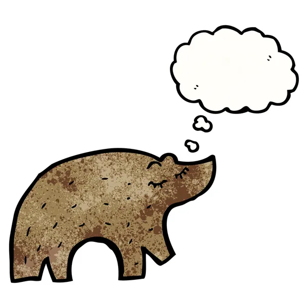 Bear with thought bubble — Stock Vector