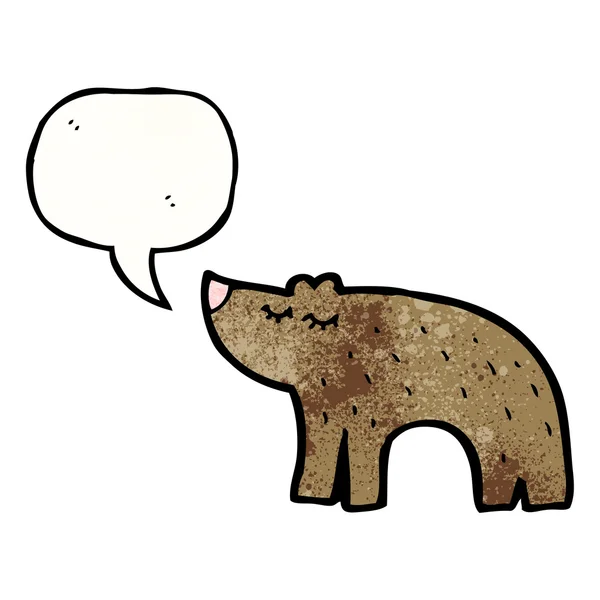 Медведь с мыльным пузырем речи — стоковый вектор