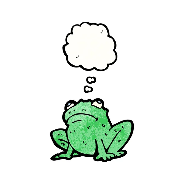 Frog with thought bubble — Stock Vector