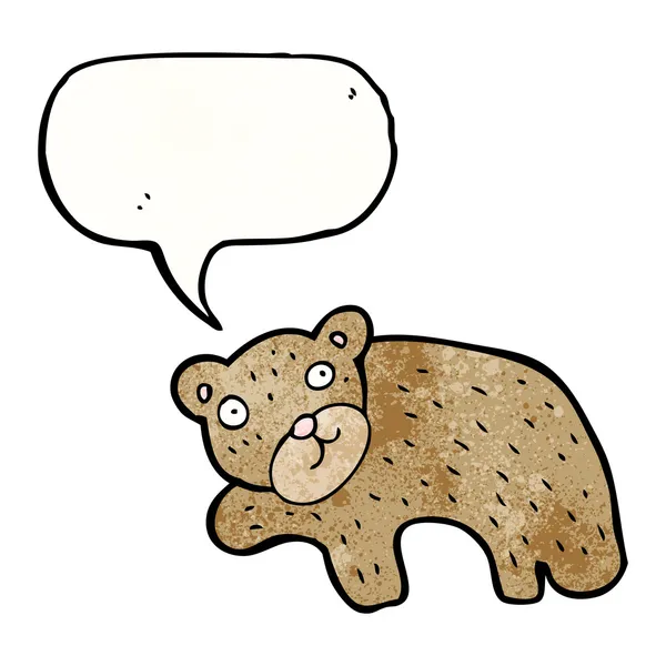 Bear with speech bubble — Stock Vector