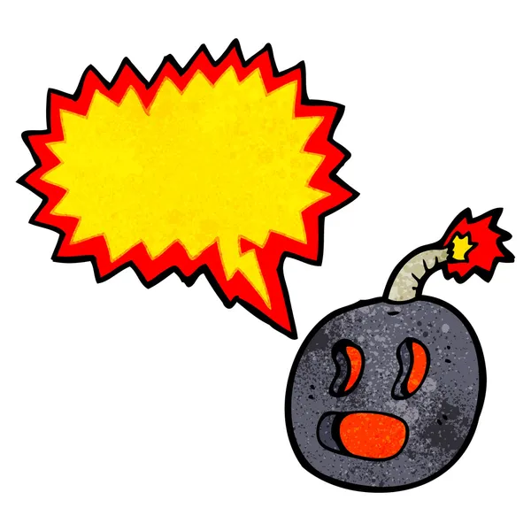 Shouting bomb — Stock Vector