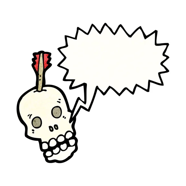 Calavera parlante — Vector de stock