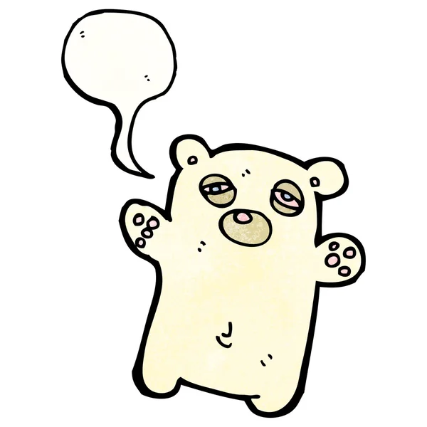 Petit ours polaire fatigué — Image vectorielle