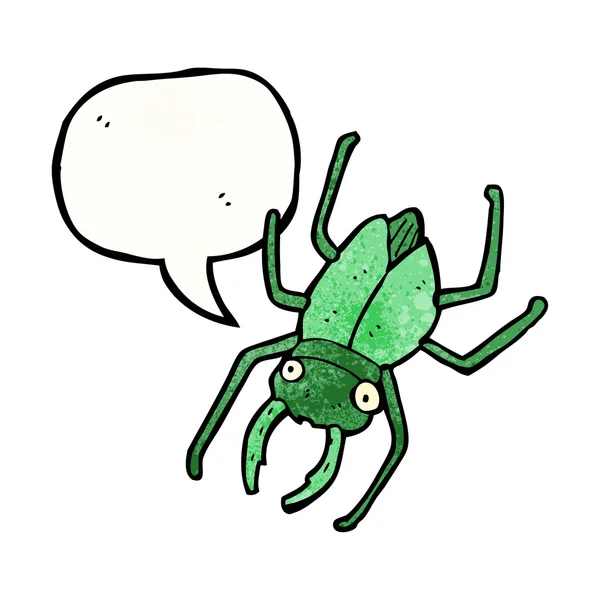 Огромный жук с речевым пузырем — стоковый вектор
