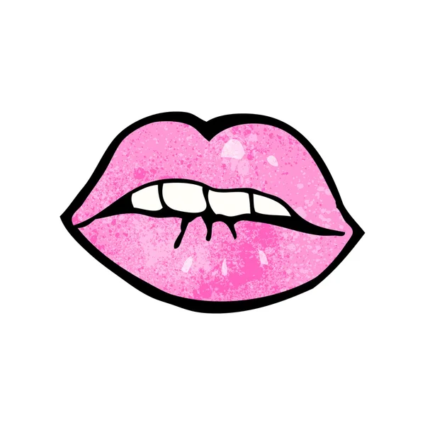 Mordre la lèvre inférieure — Image vectorielle