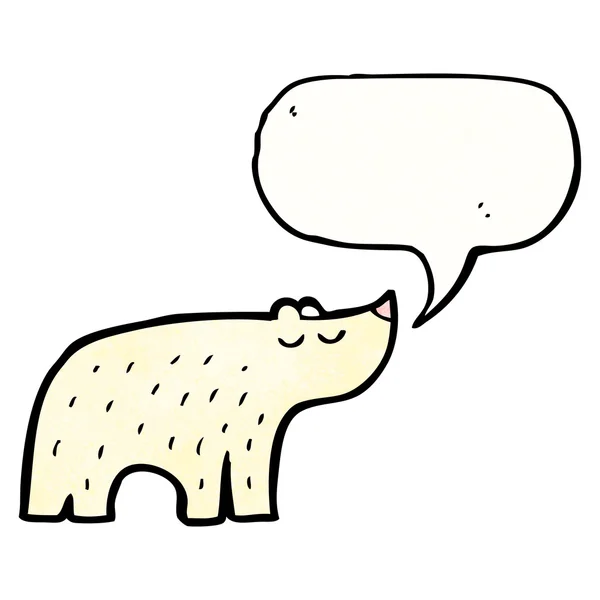 Lindo oso polar — Vector de stock