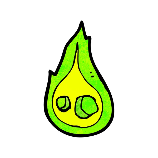 Жуткое зелёное пламя — стоковый вектор