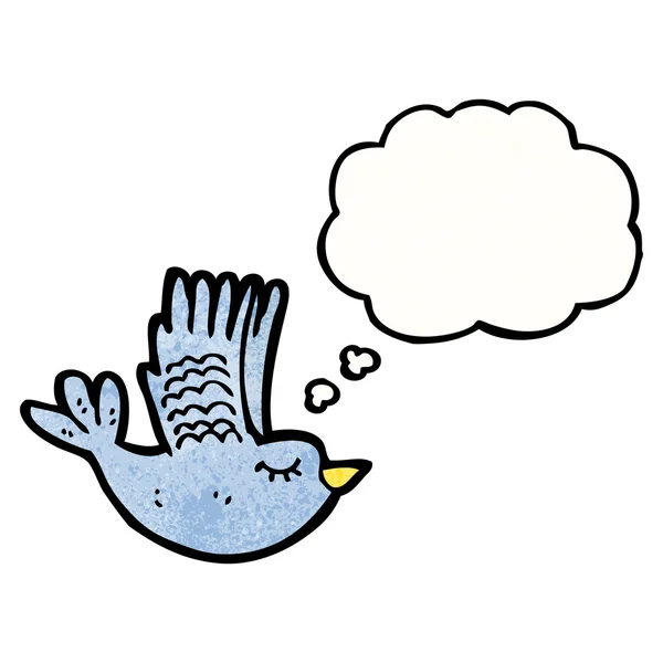 Flying bird with speech bubble — Stock Vector