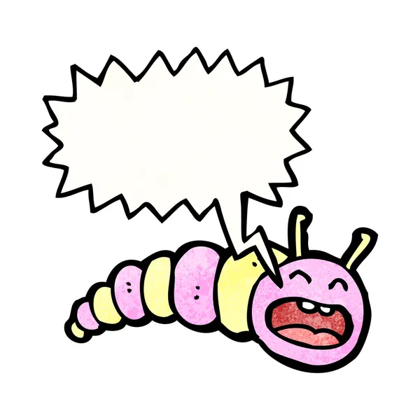 Caterpillar with shout bubble — Stock Vector