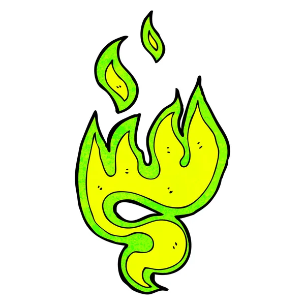 Green flames — Stock Vector