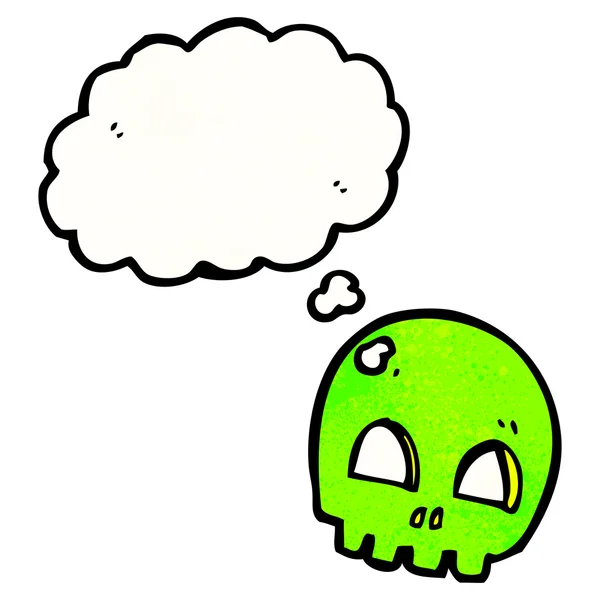 Groene skull-symbool — Stockvector