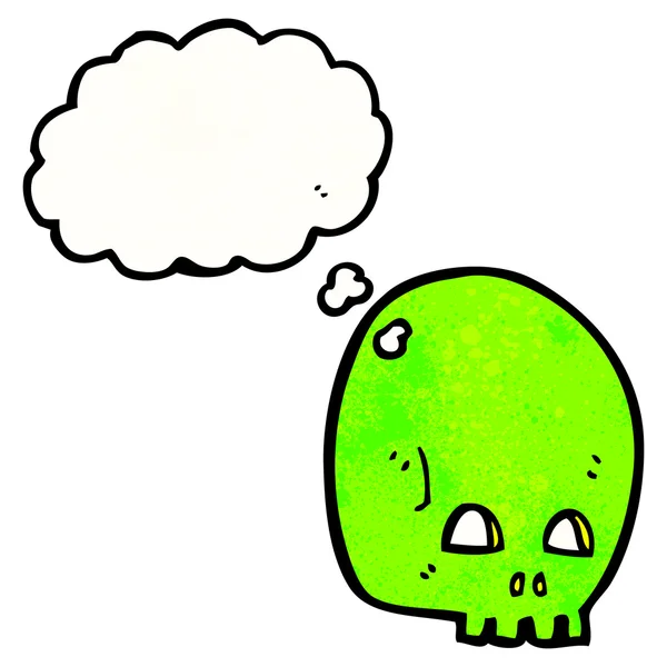 Cráneo verde símbolo — Archivo Imágenes Vectoriales