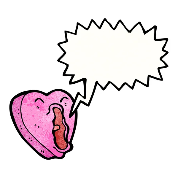 Screaming heart — Stock Vector