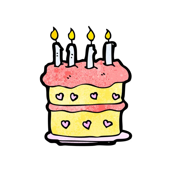 Urodzinowy tort kreskówka — Wektor stockowy