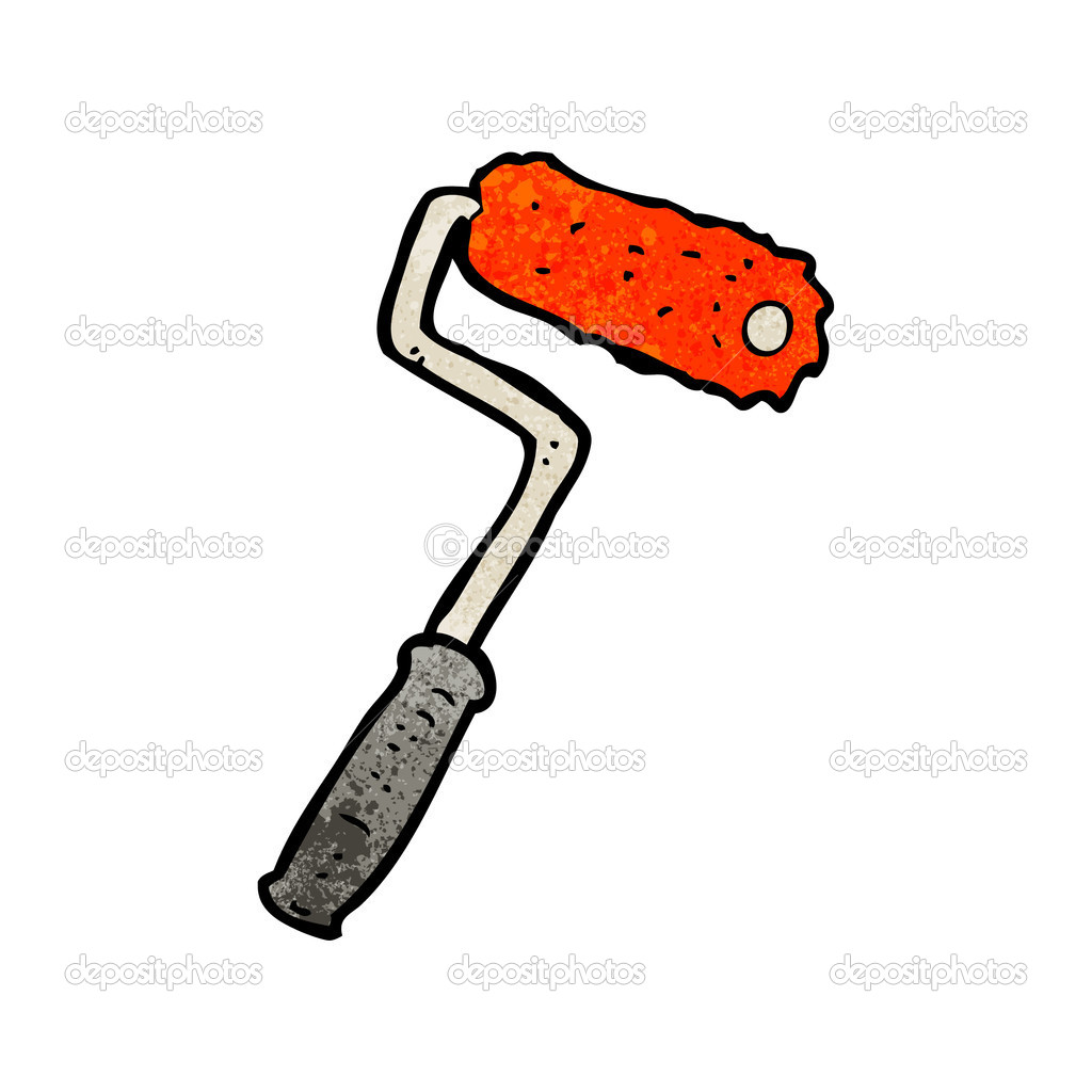 Paint roller Stock Vector by ©lineartestpilot 21170453, image size:1024x1024