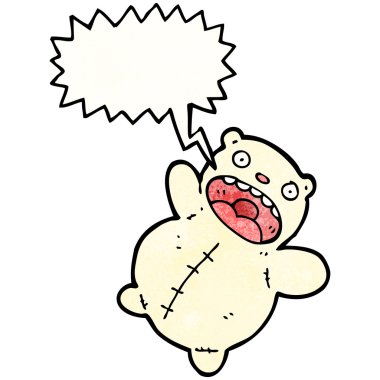 oyuncak ayı bağırarak