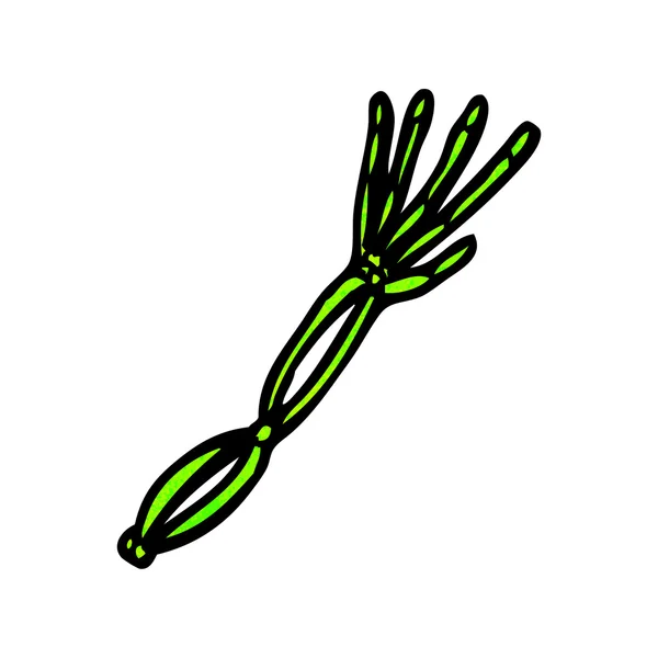 Gloeiende groene skeleton arm — Stockvector