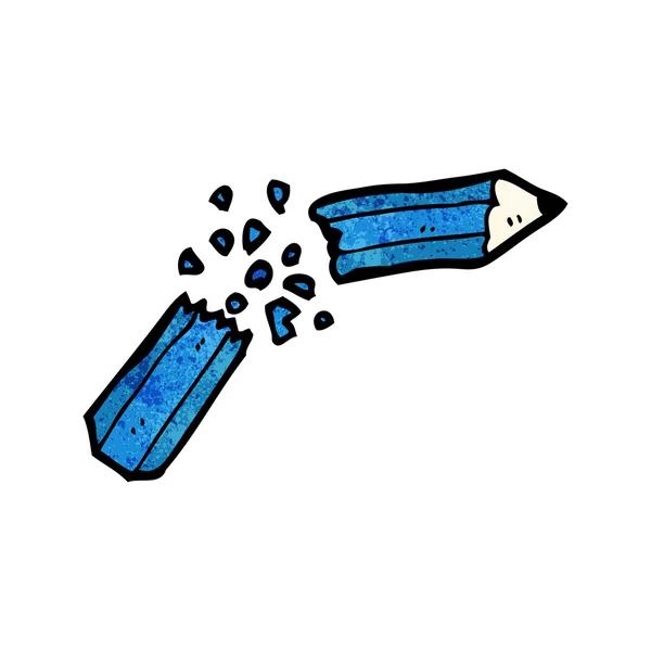Trasig blyertspenna — Stock vektor