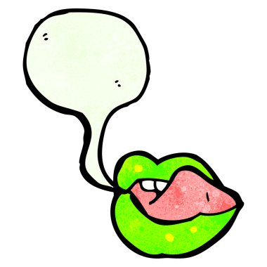 Cadılar Bayramı yalama dudaklar