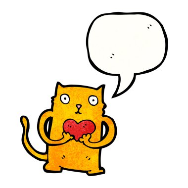 zencefil kedi aşk kalp tutan