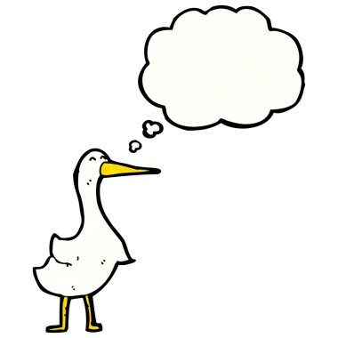 düşünce balonu ile kaz