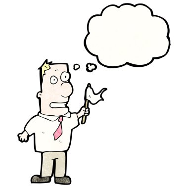 adam sallanan beyaz bayrak