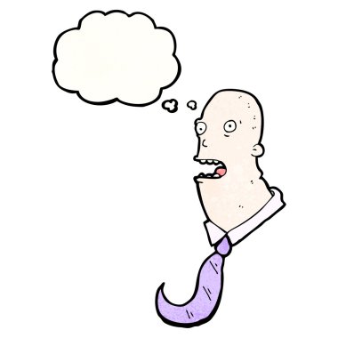 kel adam düşünce balonu