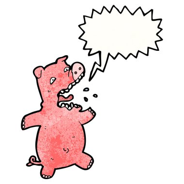 Squealing pig clipart