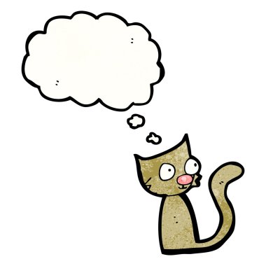 kedi ile düşünce balonu