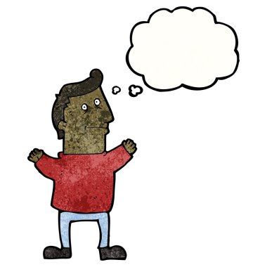 Düşünce kabarcığı olan adam