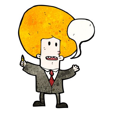 kızıl saçlarını işadamı