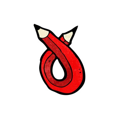 bükülmüş kırmızı kalem